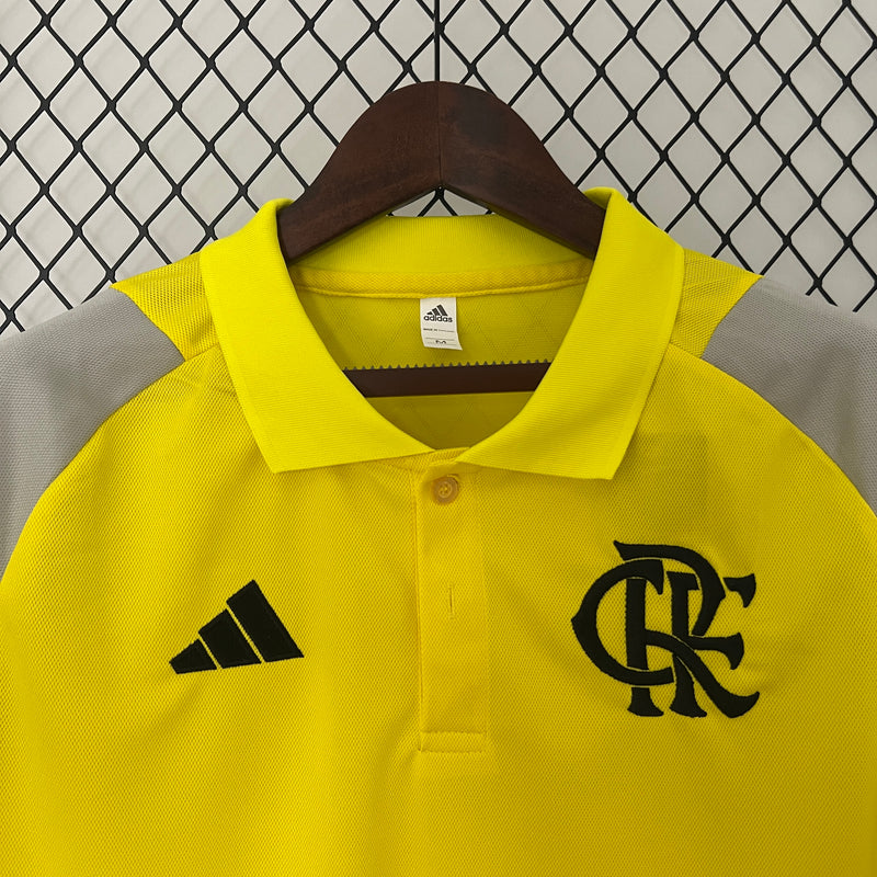 Camisa Flamengo Pólo Training Amarela 24/25 - Adidas