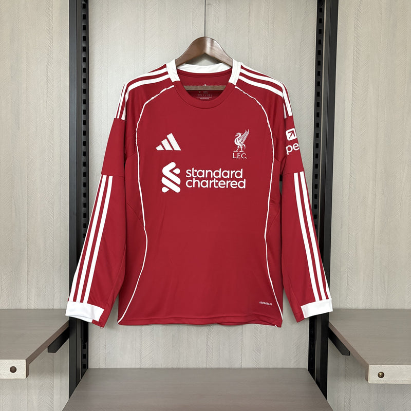 Camisa Liverpool Home 25/26 -  Manga Longa